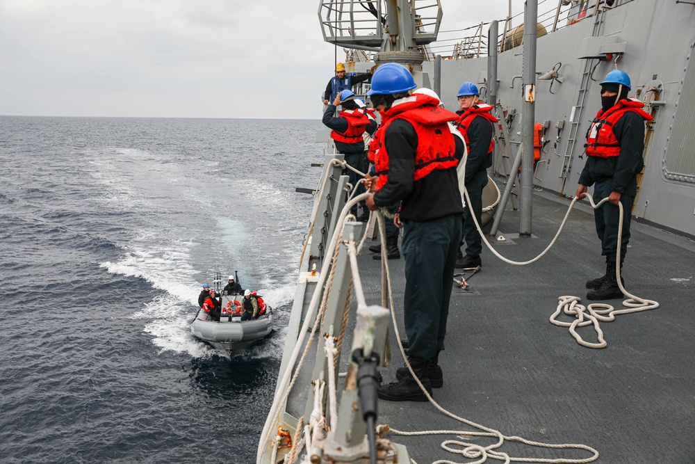 Gravely is deployed with the Harry S. Truman Carrier Strike Group on a scheduled deployment in the U.S. Sixth Fleet area of operations.