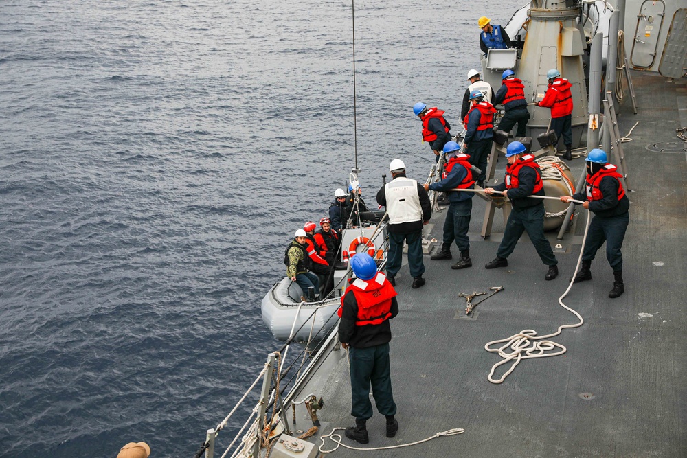 Gravely is deployed with the Harry S. Truman Carrier Strike Group on a scheduled deployment in the U.S. Sixth Fleet area of operations