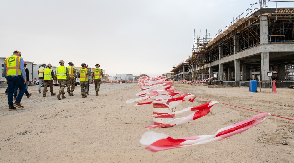 USACE commanding general views construction of UOQ buildings