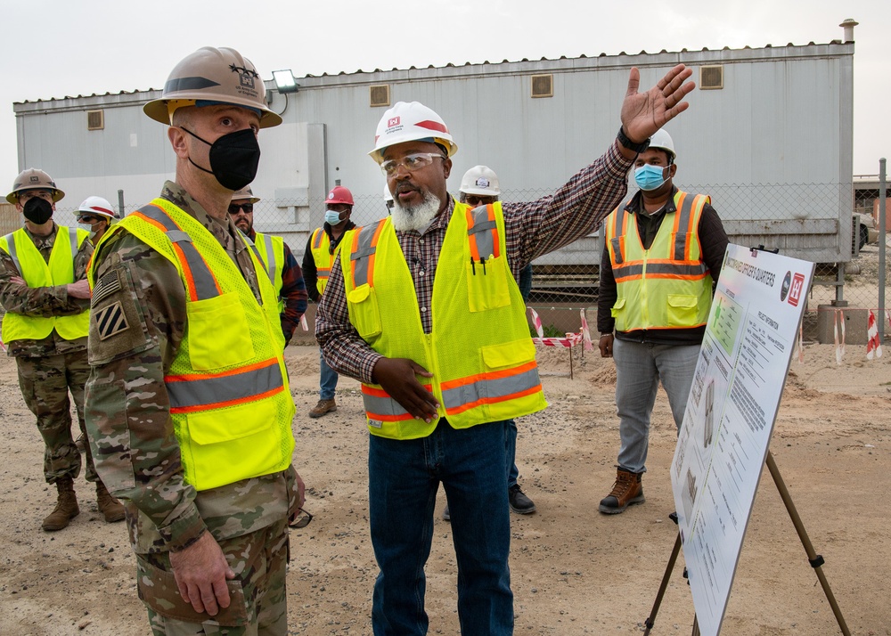 USACE commanding general views construction of UOQ buildings