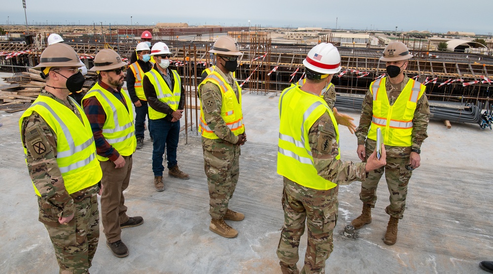 USACE commanding general views construction of UOQ buildings