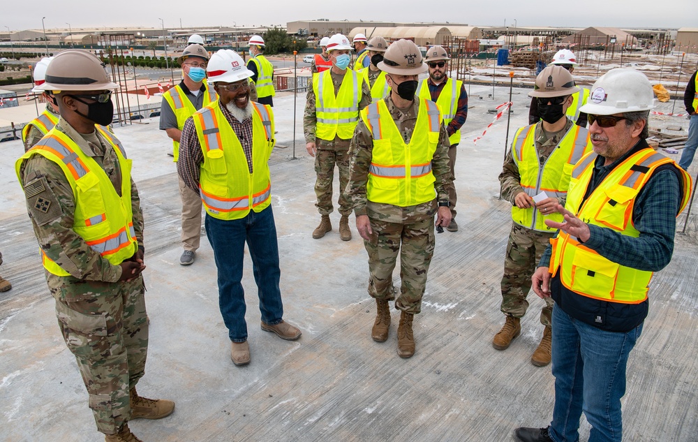 USACE commanding general views construction of UOQ buildings