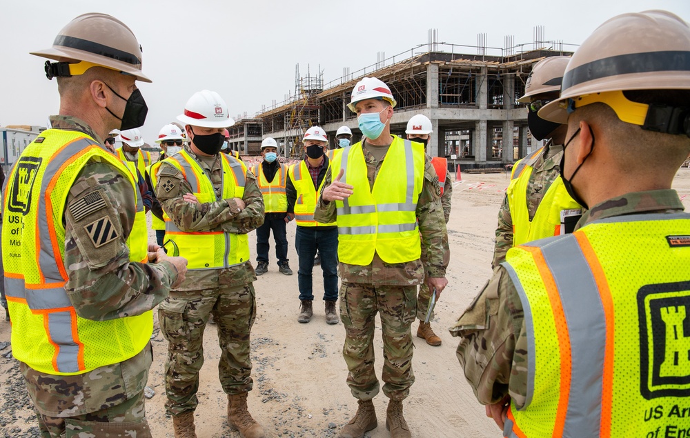 USACE commanding general views construction of UOQ buildings