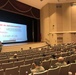 Lt. Cmdr. Hawkins presenting to Marines from Headquarters Battalion in Quantico, Virginia