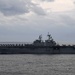 Abraham Lincoln sails in formation during exercise Noble Fusion