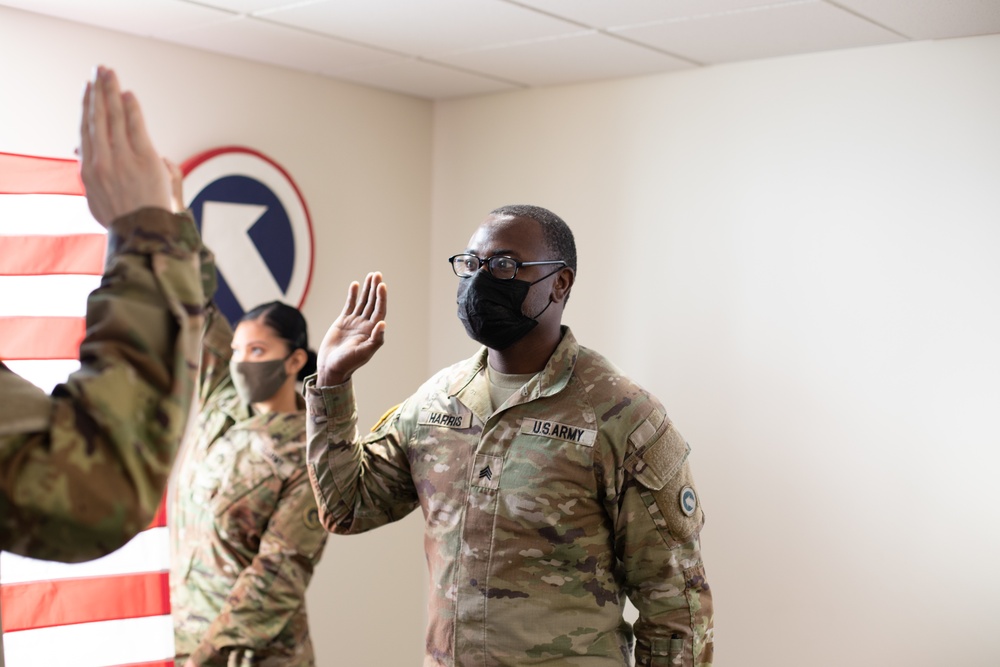 SGT Harris Reenlistment Ceremony