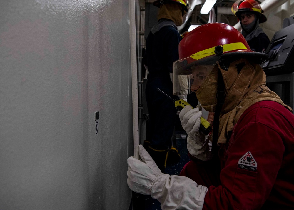 Gridley conducts a flooding drill