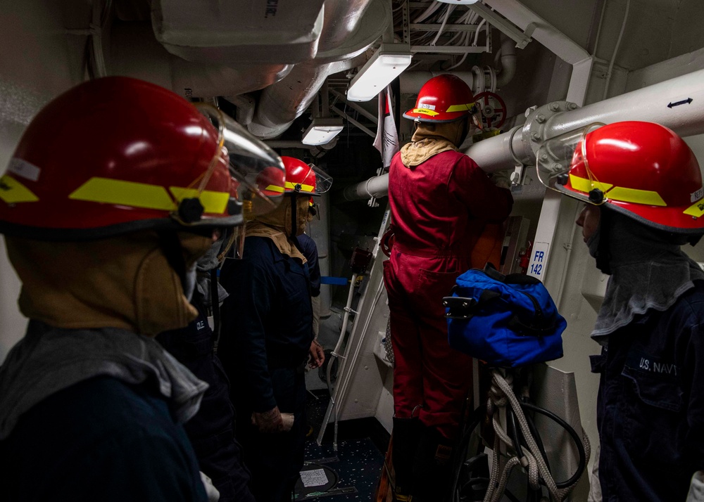 Gridley conducts a flooding drill