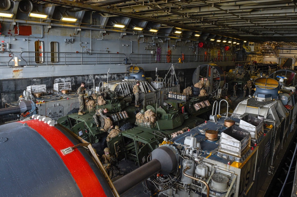 USS Green Bay (LPD 20) Conducts Flight Operations and Well Deck Operations