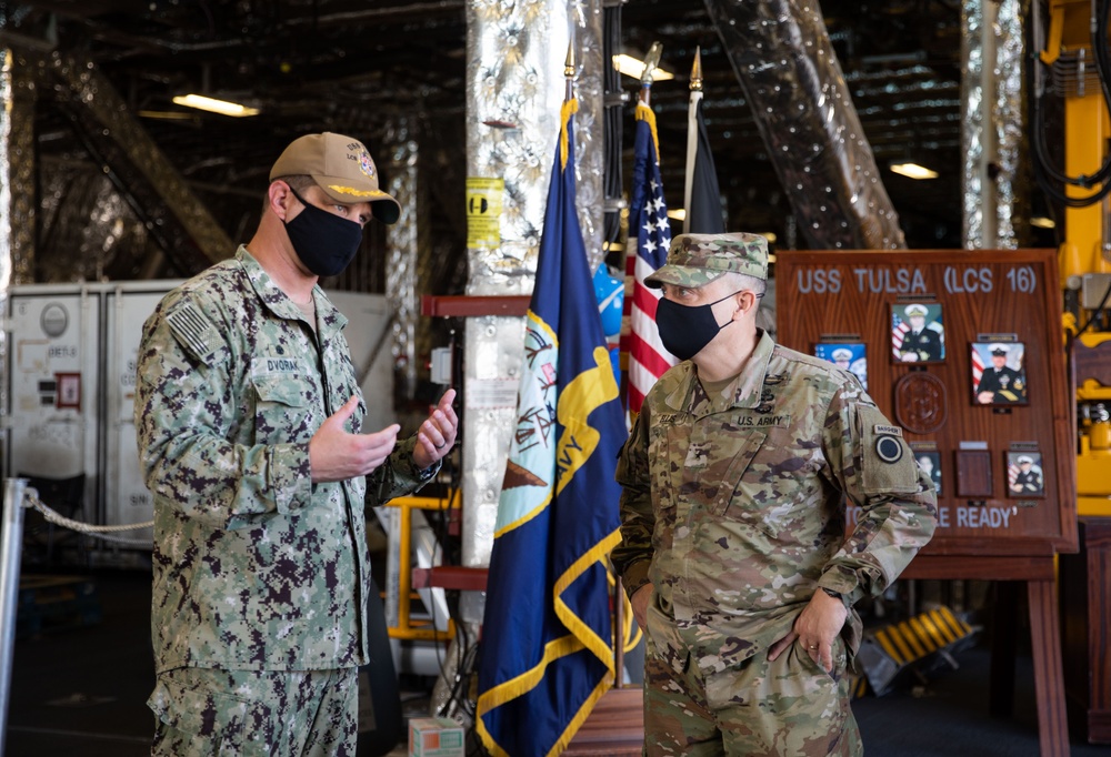 USS Tulsa Hosts Tour for Army I Corps