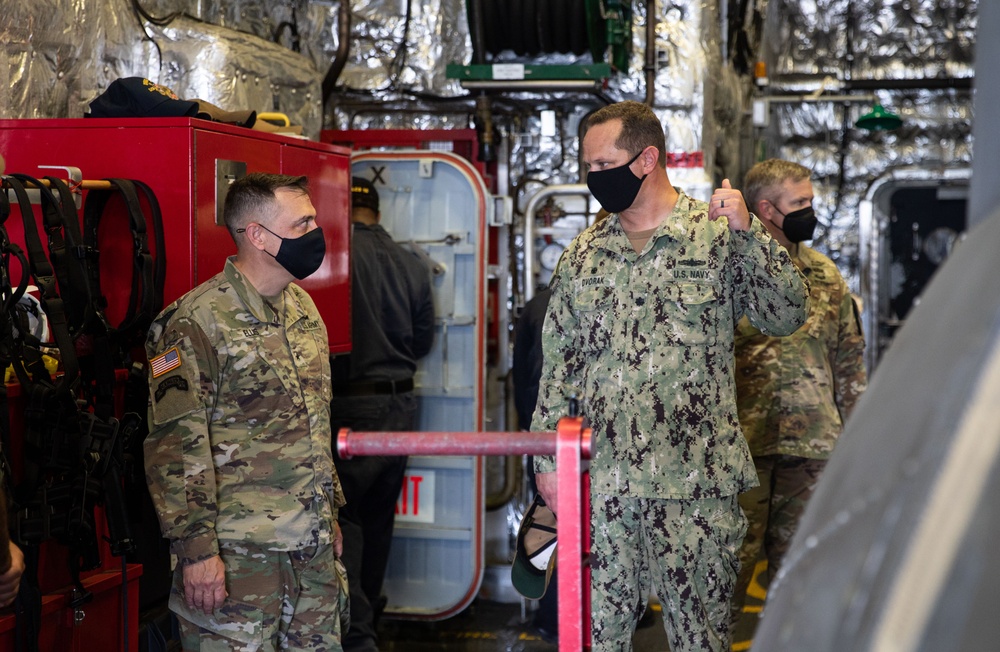 USS Tulsa Hosts Tour for Army I Corps