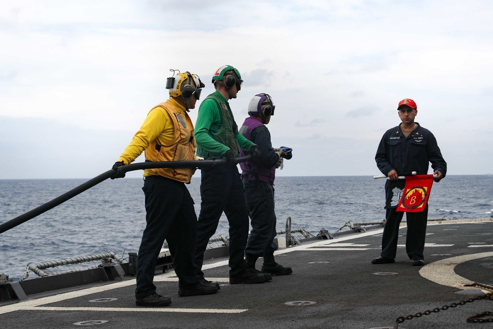 Mobile Bay Sailors conduct damage control drill
