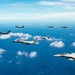 Fighter jets fly in formation for Cope North 22