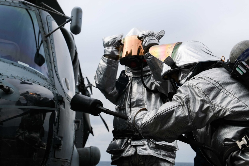 Mobile Bay Sailors conduct damage control drill