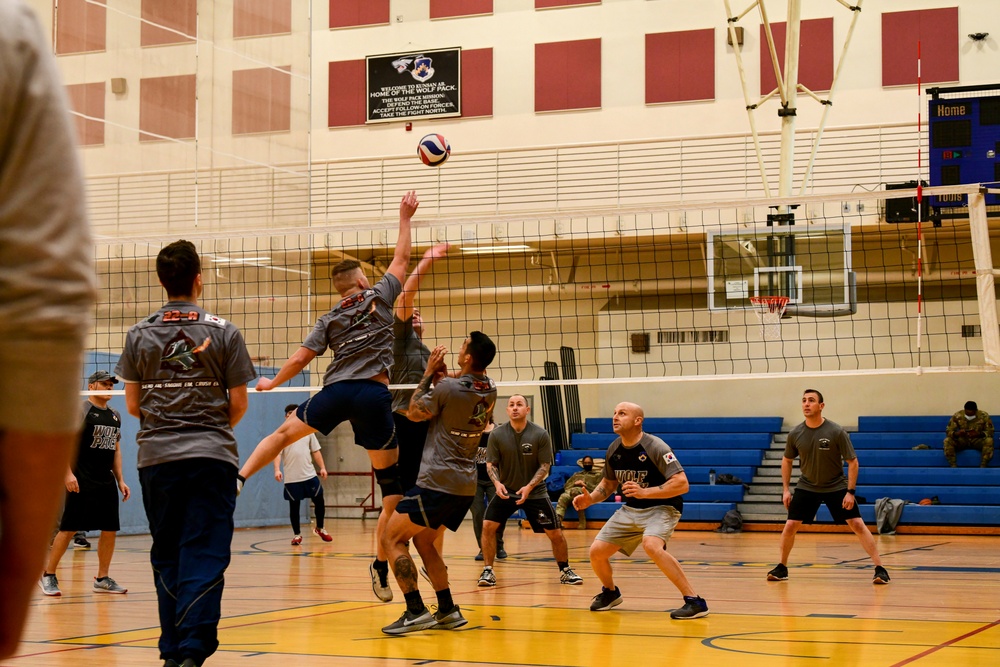 Kunsan ALS vs Chiefs and 1SGTs volleyball game