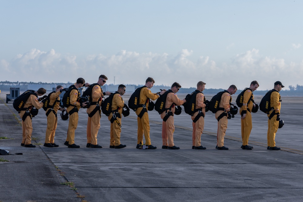 U.S. Army Parachute Team conducts training in south Florida