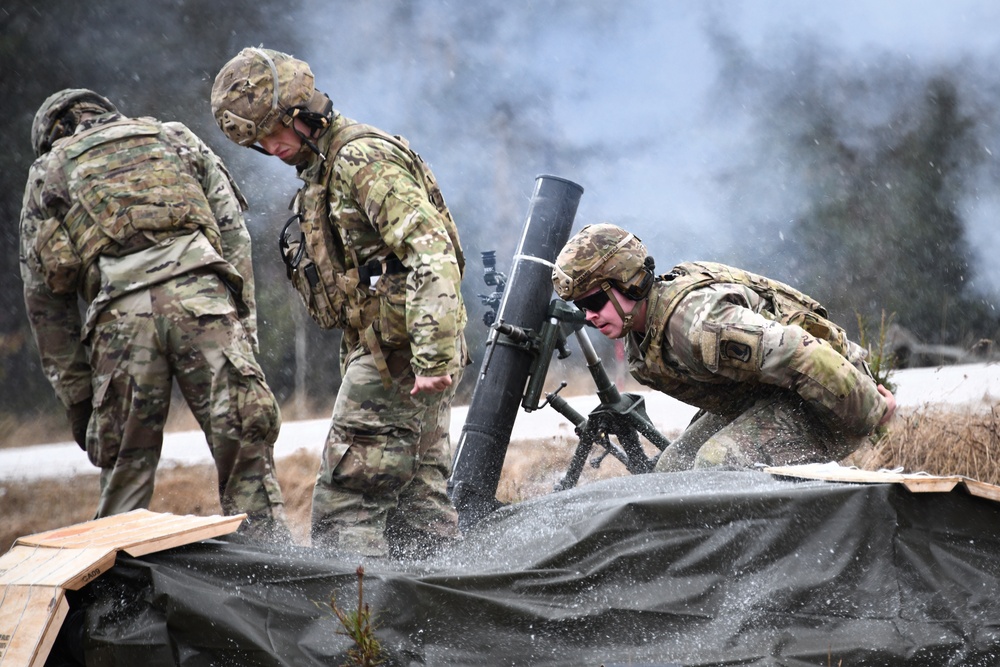 1-503rd Inf. Reg. 173rd AB conducts Mortar live fire