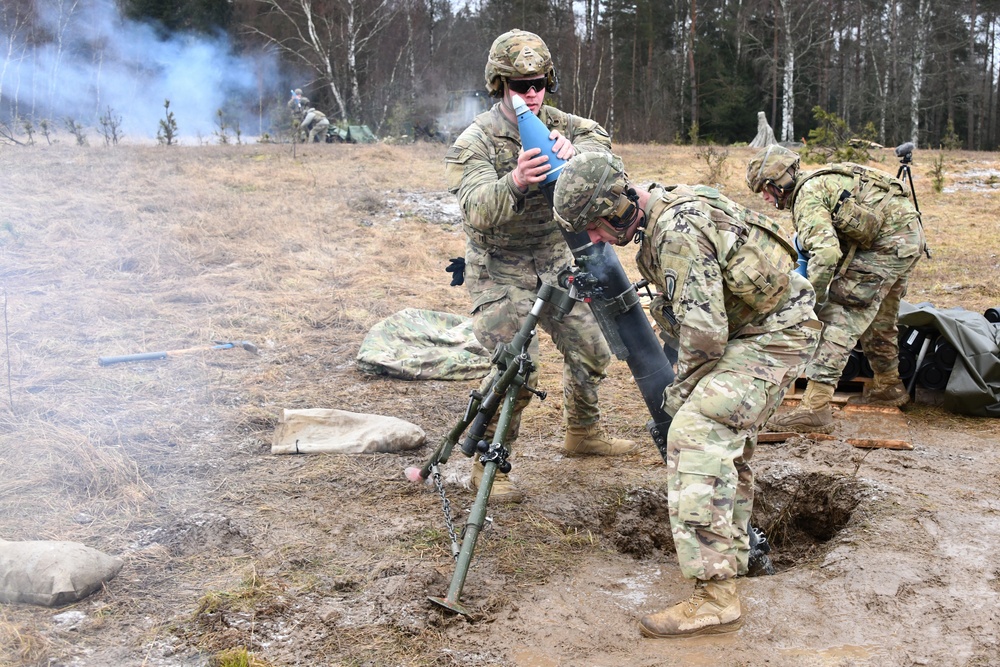 1-503rd Inf. Reg. 173rd AB conducts Mortar live fire