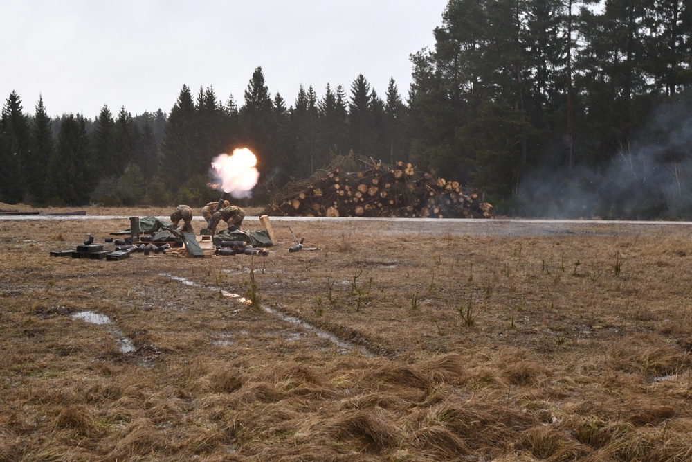 1-503rd Inf. Reg. 173rd AB conducts Mortar live fire