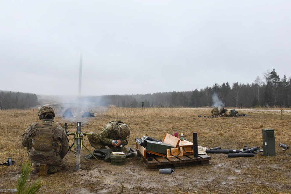 1-503rd Inf. Reg. 173rd AB conducts Mortar live fire