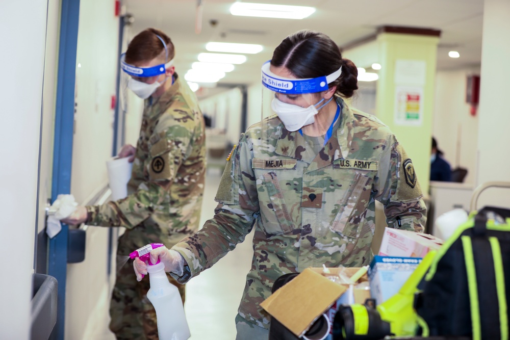 Task Force Covid Guardian Soldiers support Newark facility