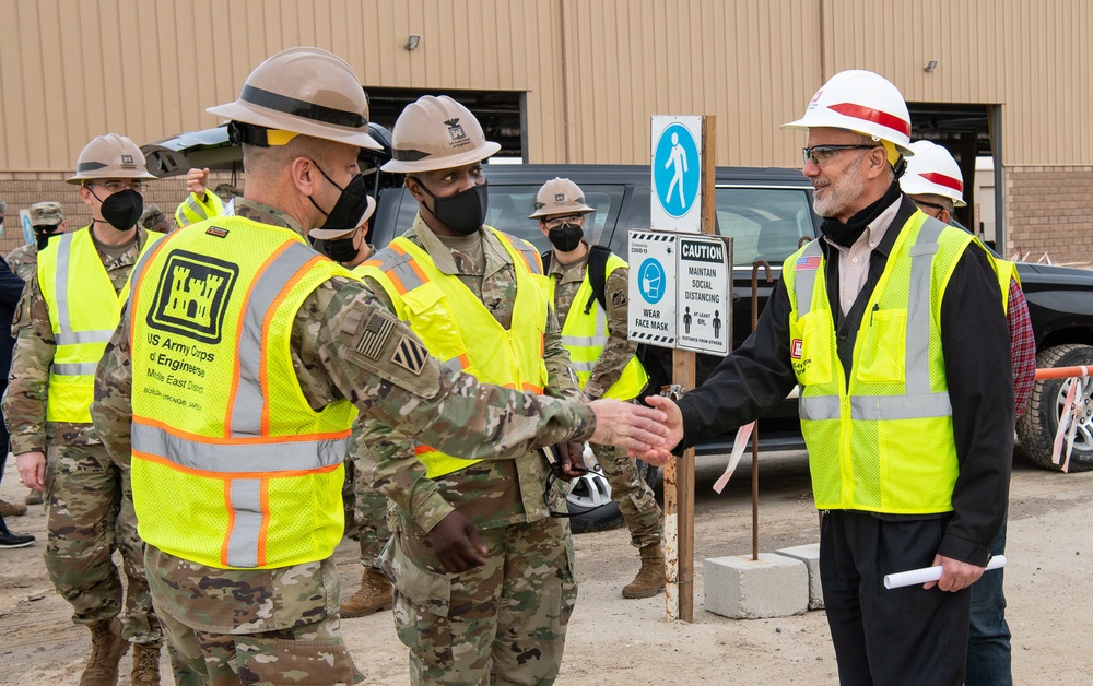 USACE commanding general views construction of APS-500 for AMC