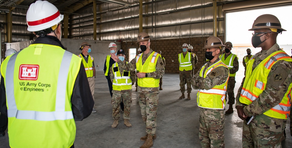 USACE commanding general views construction of APS-500 for AMC