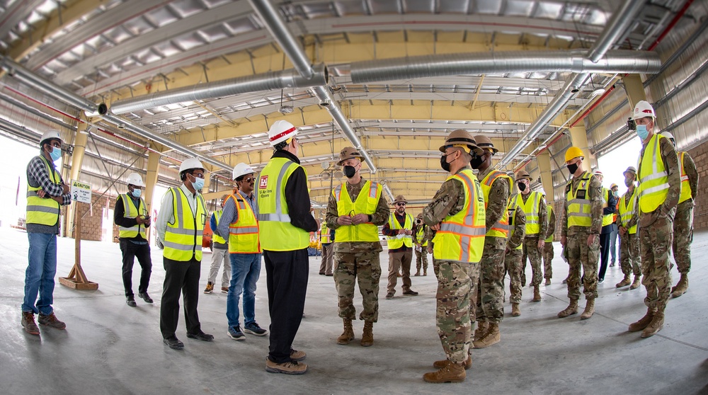 USACE commanding general views construction of APS-500 for AMC