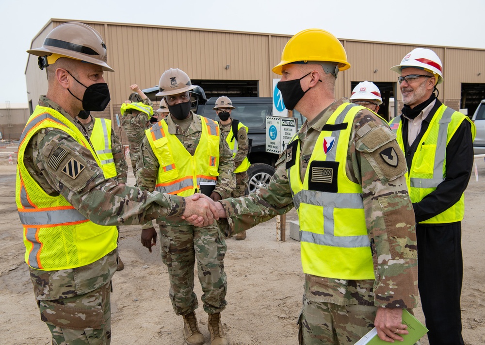 USACE commanding general views construction of APS-500 for AMC