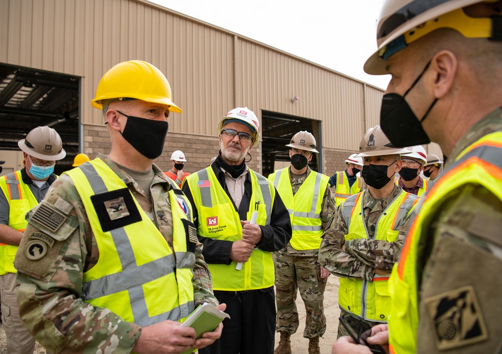 USACE commanding general views construction of APS-500 for AMC