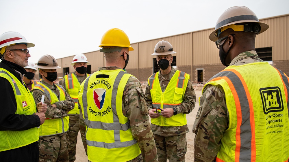 USACE commanding general views construction of APS-500 for AMC