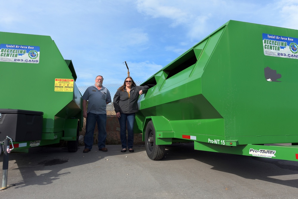 Tyndall recycling center; repurposing materials, protecting the environment