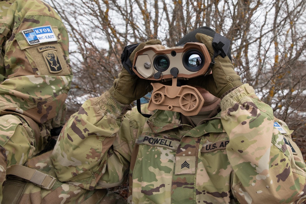 KFOR RC-E Cavalry Scouts Conduct Winter Patrol