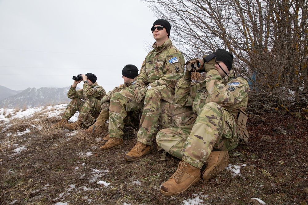 KFOR RC-E Cavalry Scouts Conduct Winter Patrol