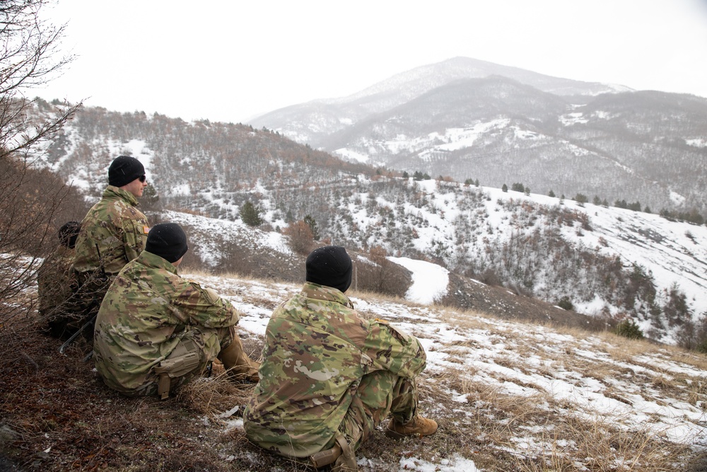 KFOR RC-E Cavalry Scouts Conduct Winter Patrol