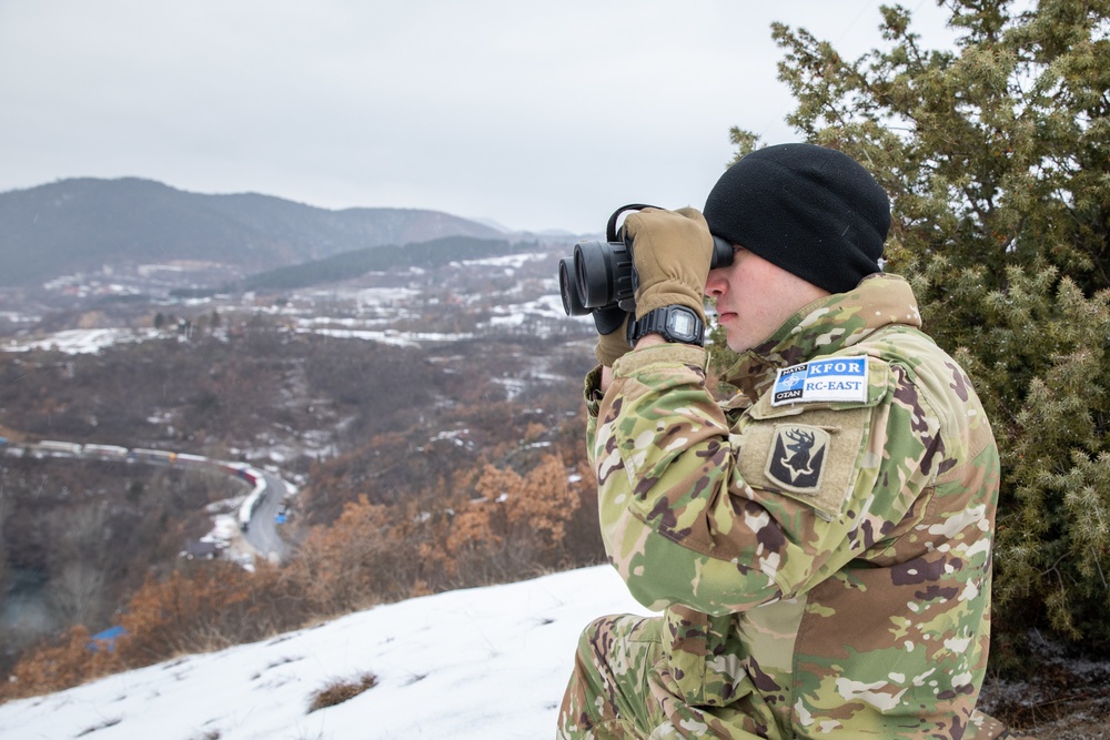 KFOR RC-E Cavalry Scouts Conduct Winter Patrol