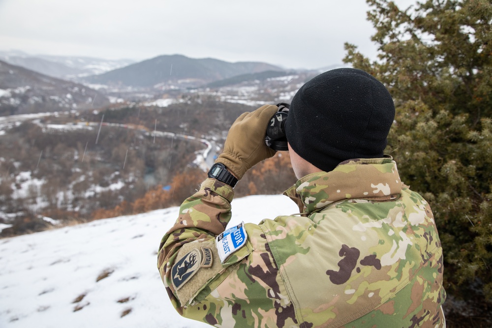 KFOR RC-E Cavalry Scouts Conduct Winter Patrol