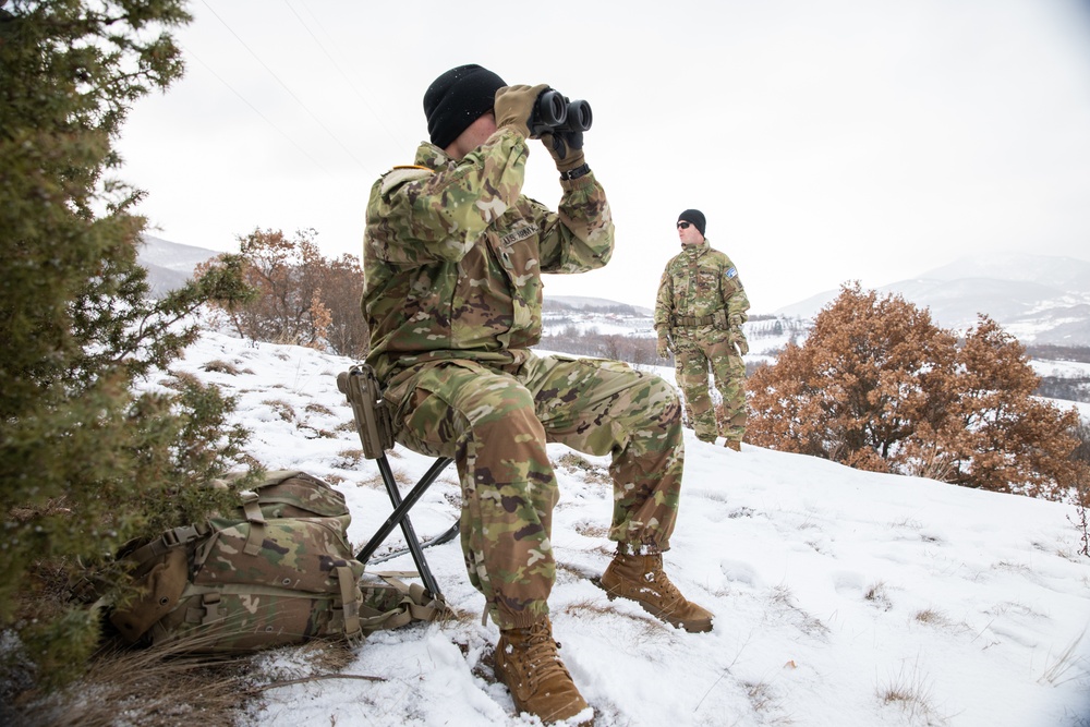 KFOR RC-E Cavalry Scouts Conduct Winter Patrol