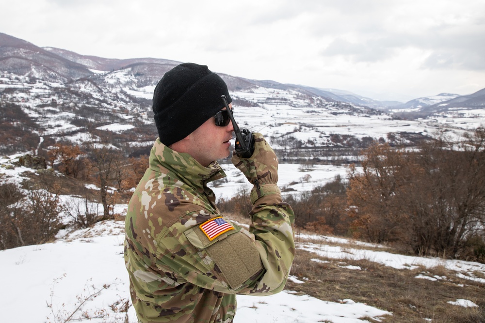 KFOR RC-E Cavalry Scouts Conduct Winter Patrol