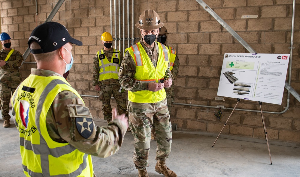 USACE commanding general views construction of APS-500 for AMC
