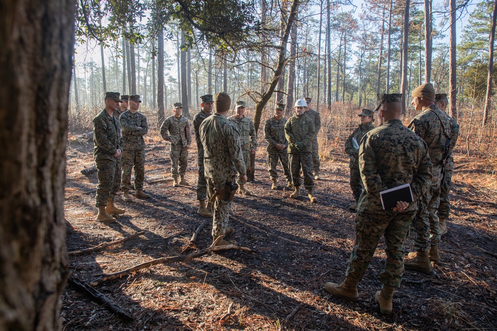 Construction site tour during exercise Winter Pioneer 22