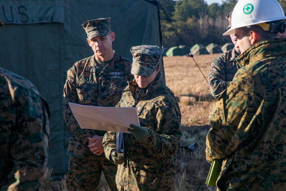 Construction site tour during exercise Winter Pioneer 22