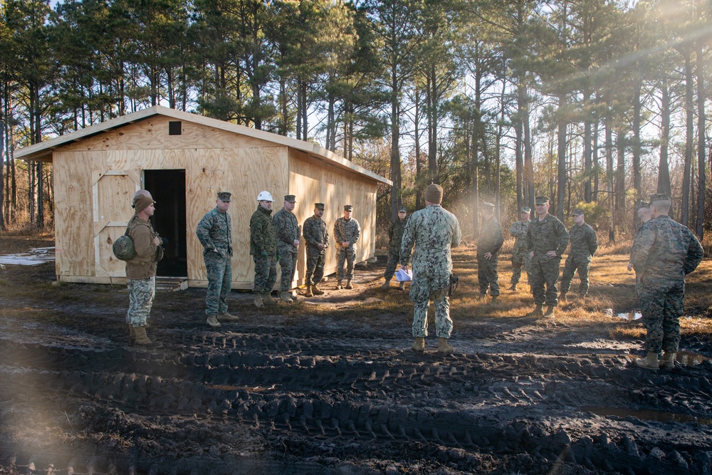 Construction site tour during exercise Winter Pioneer 22