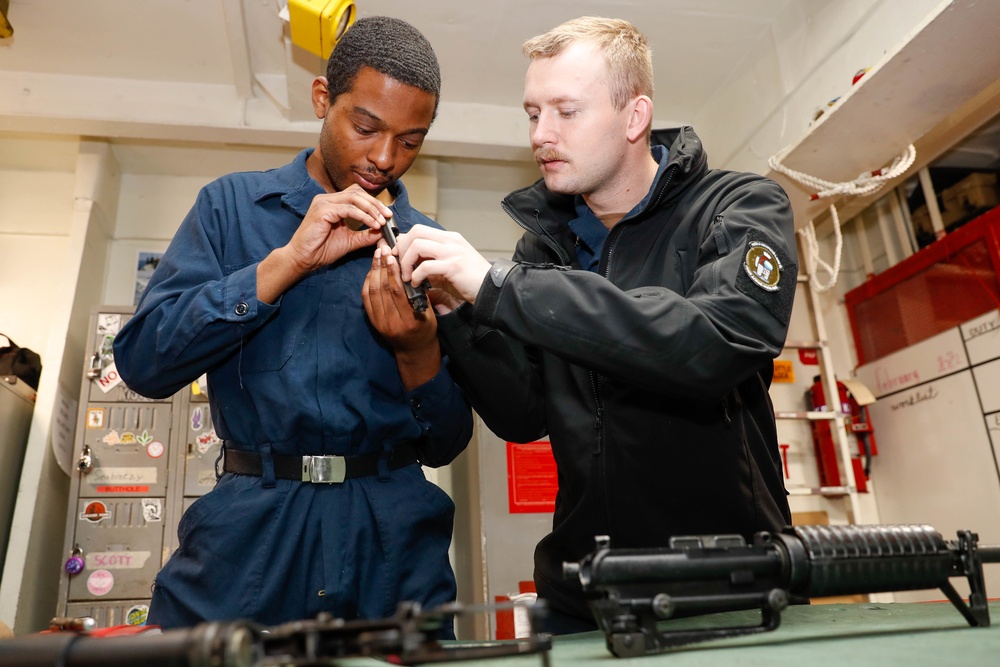 Abraham Lincoln Sailors conduct maintenance