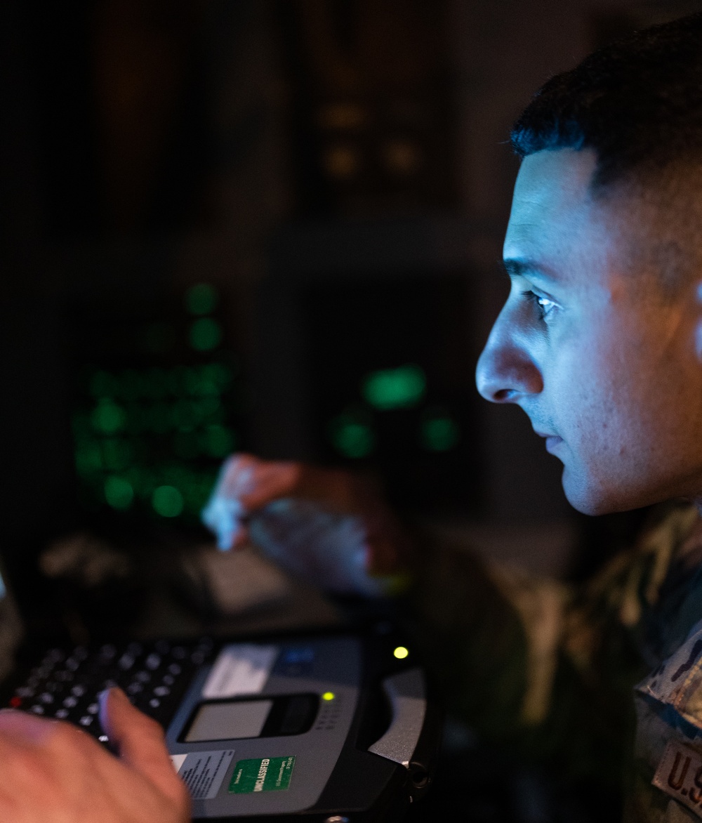 C130J Crew Chief Maintains Aircraft