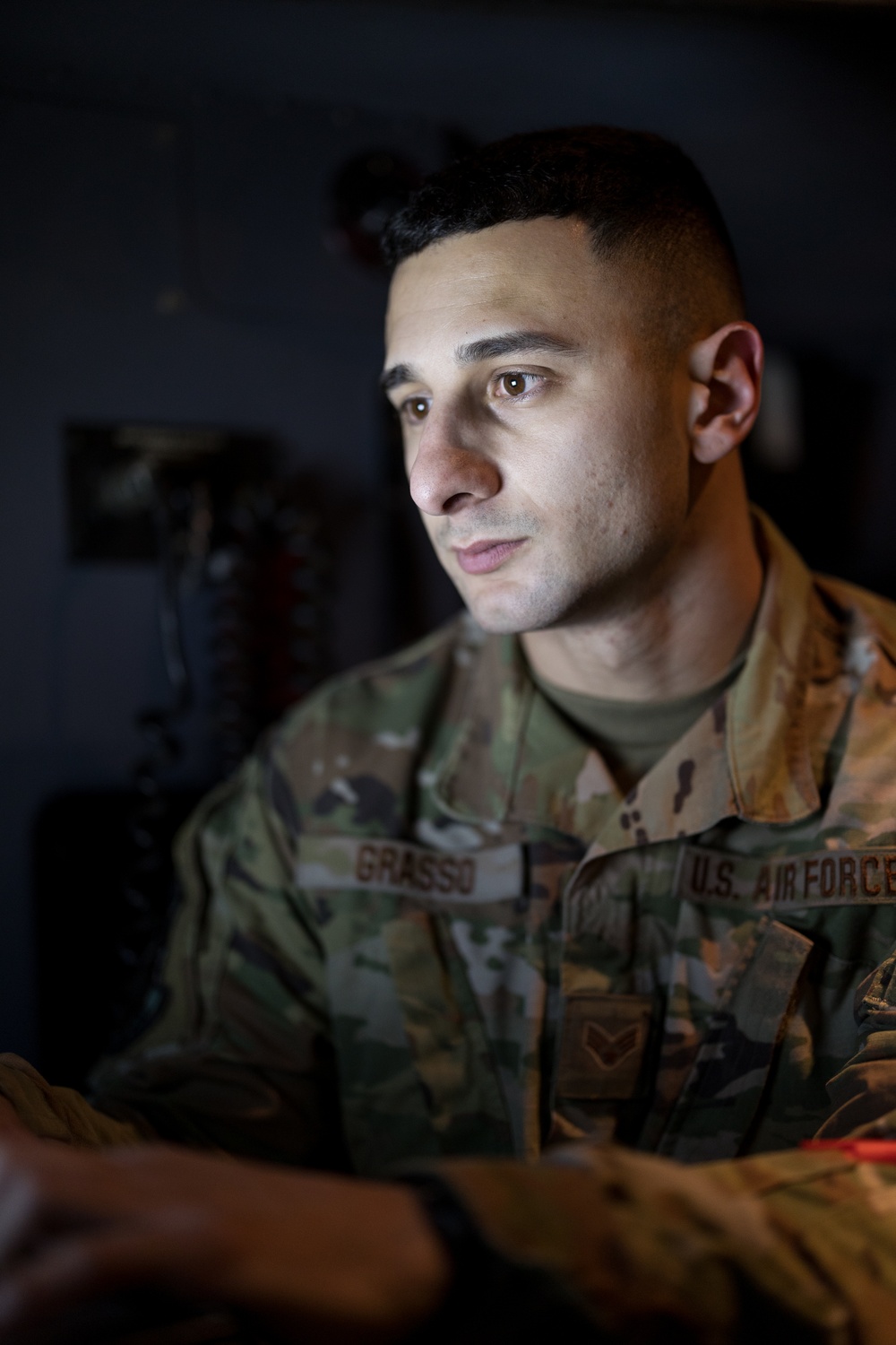 C130J Crew Chief Maintains Aircraft