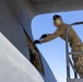 C130J Crew Chief Maintains Aircraft