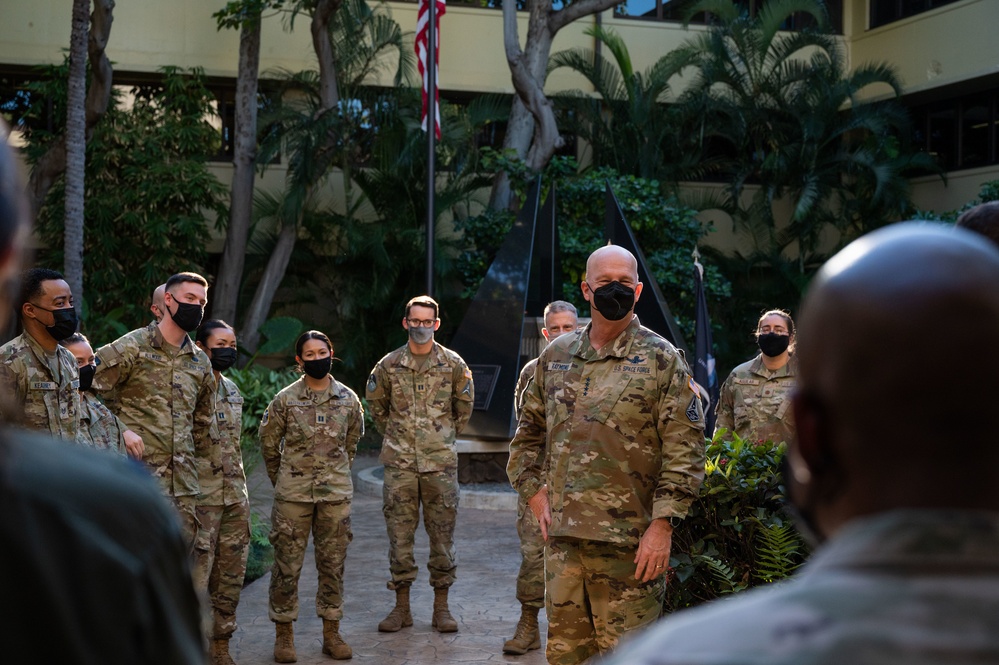 Chief of Space Operations visits Pacific Air Forces, talks to Guardians