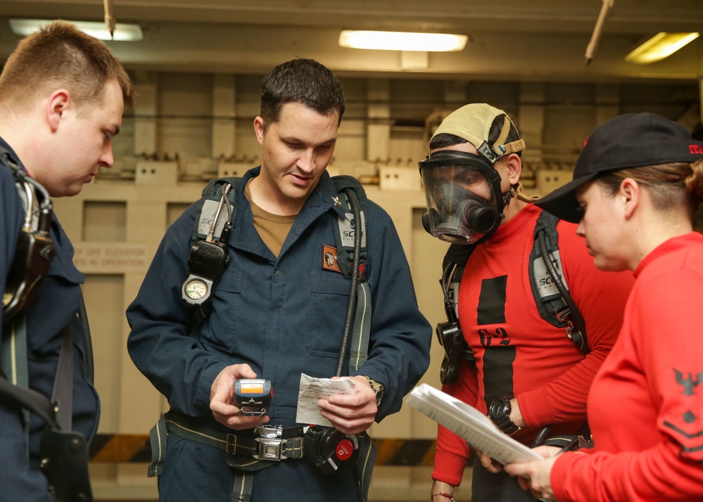 Abraham Lincoln Sailors prepare for flight operations