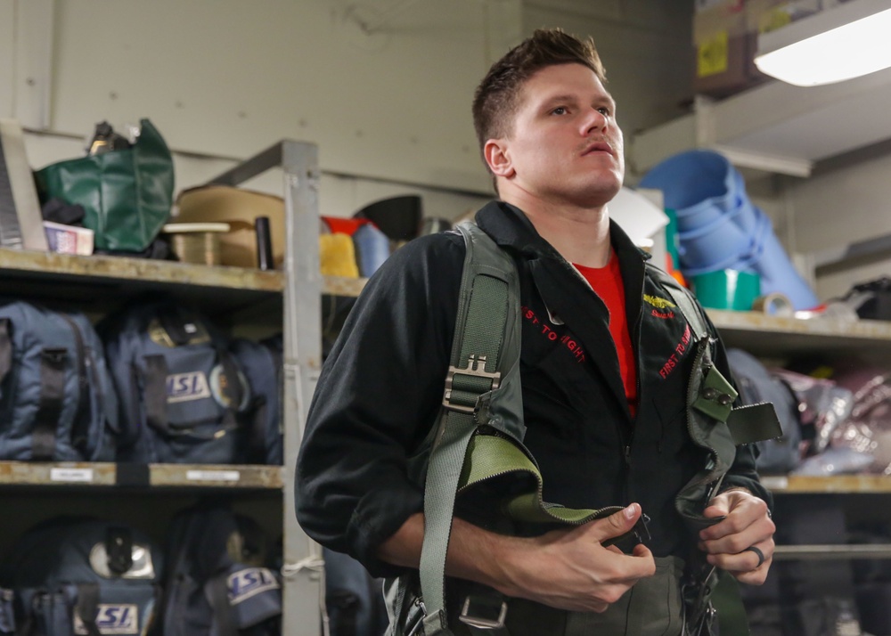 Abraham Lincoln Sailors prepare for flight operations